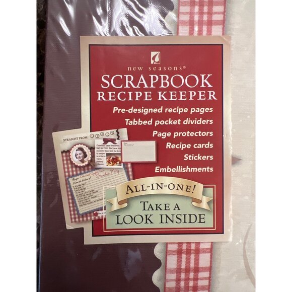 New Seasons Scrapbook Recipe Keeper With Pre-Designed Pages Dividers Protectors - Picture 2 of 6